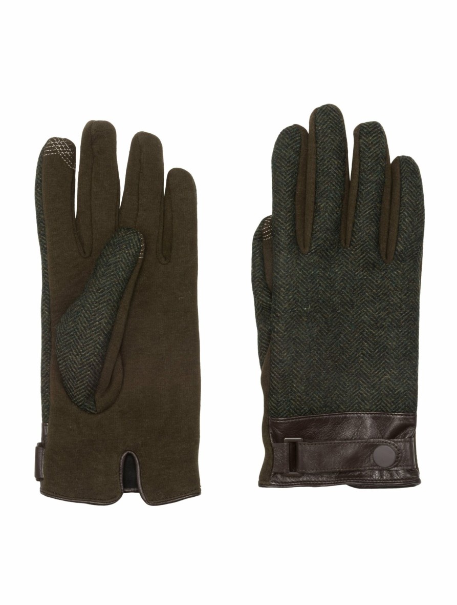 Men Bickley + Mitchell | Combi Fabric Leather Gloves