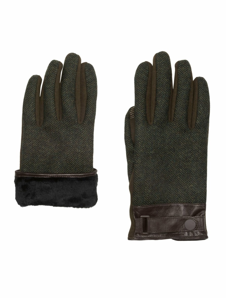 Men Bickley + Mitchell | Combi Fabric Leather Gloves