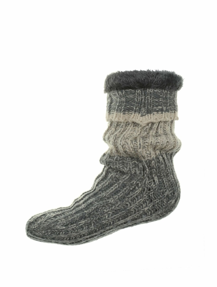 Men Bickley + Mitchell | Chunky Rib Melange Slipper Socks