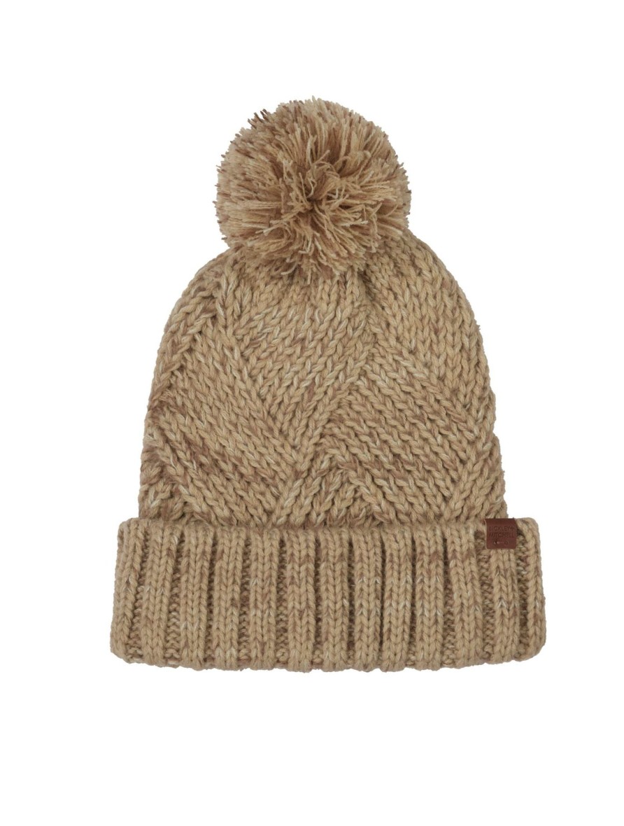 Girls Bickley + Mitchell | Pattern Melange Pompom Beanie