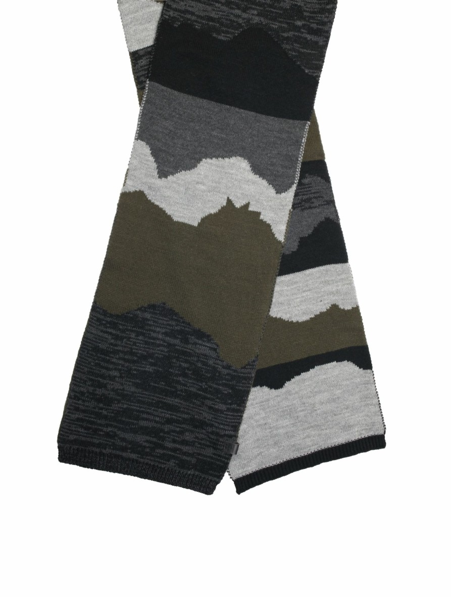 Men Bickley + Mitchell | Wool Multicolor Jacquard Scarf Army Twist