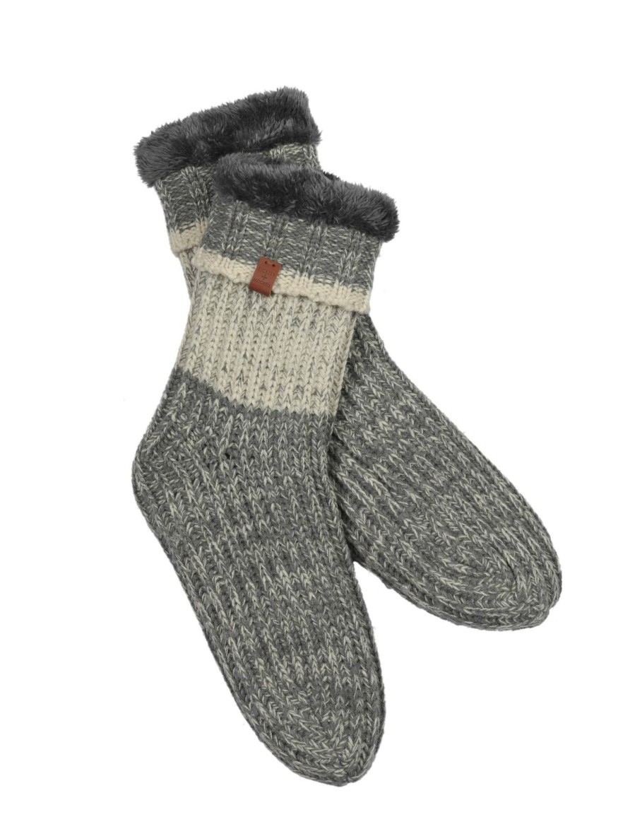 Men Bickley + Mitchell | Chunky Rib Melange Slipper Socks