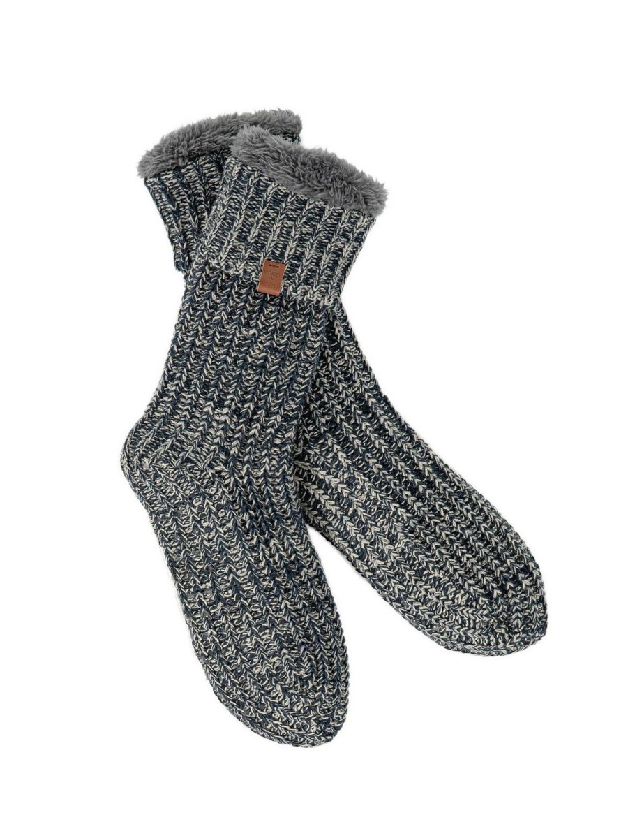 Men Bickley + Mitchell | Melange Rib Slipper Socks