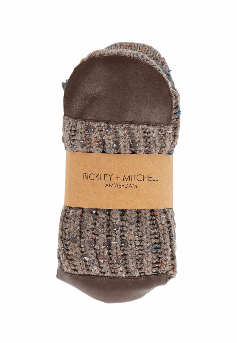 Men Bickley + Mitchell | Wool Blend Waffle Fleck Slipper Socks