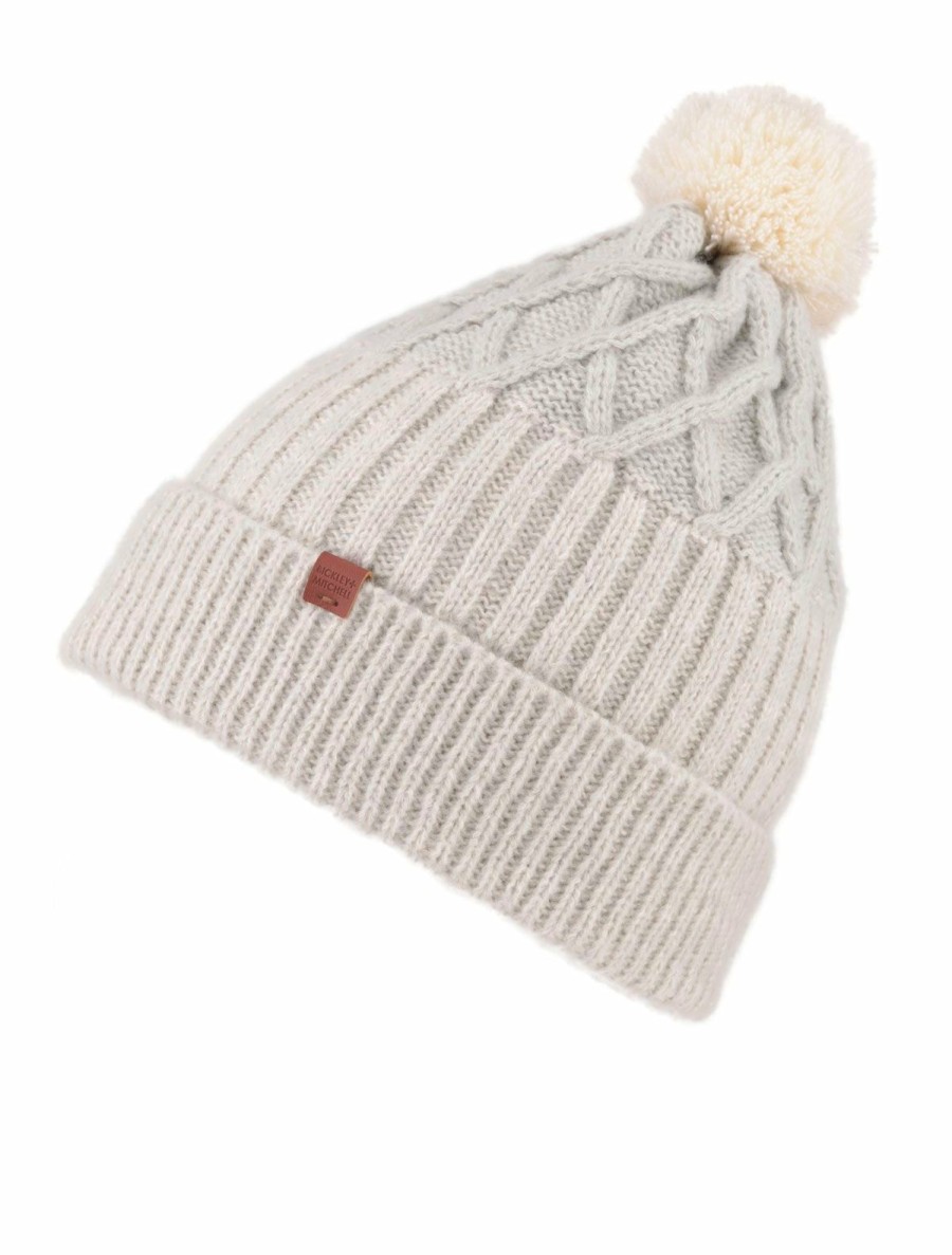 Women Bickley + Mitchell | Mix Pattern Beanie Grey Twist