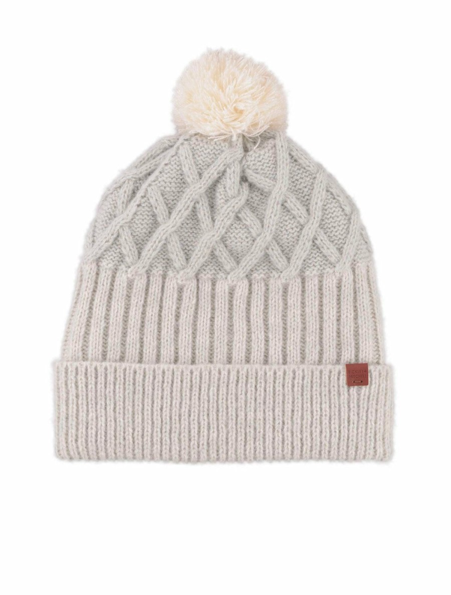 Women Bickley + Mitchell | Mix Pattern Beanie Grey Twist