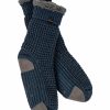 Men Bickley + Mitchell | Indigo Wool Blend Slipper Socks Navy Twist