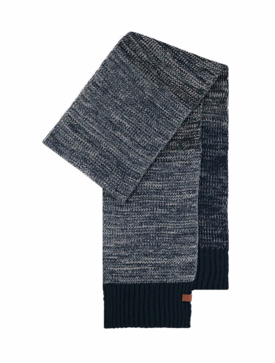 Men Bickley + Mitchell | Wool Melange Scarf Navy