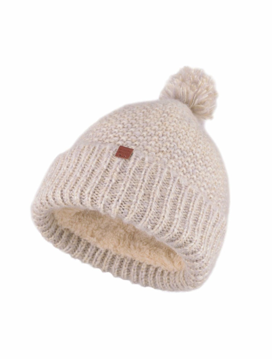 Women Bickley + Mitchell | Moss Teddy Pompom Beanie