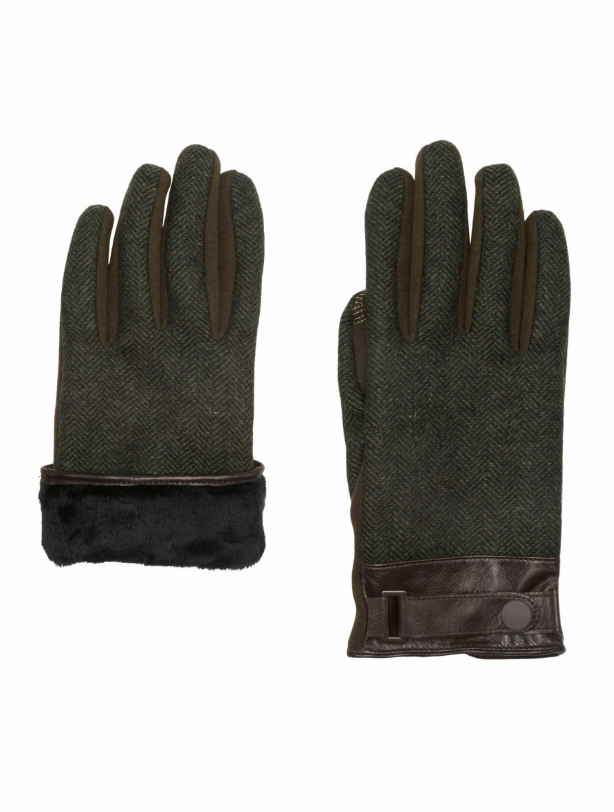 Men Bickley + Mitchell | Combi Fabric Leather Gloves