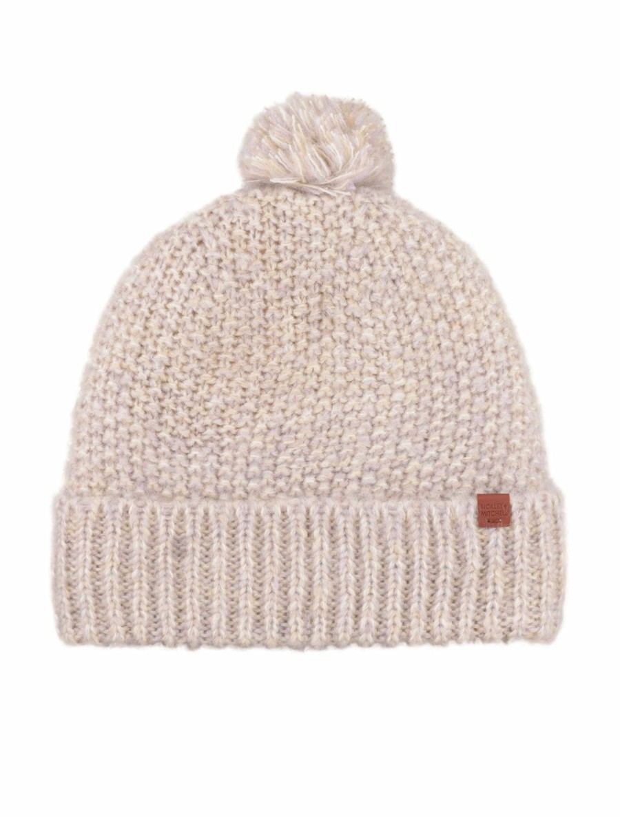 Women Bickley + Mitchell | Moss Teddy Pompom Beanie