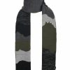 Men Bickley + Mitchell | Multicolor Jacquard Pattern Scarf Black